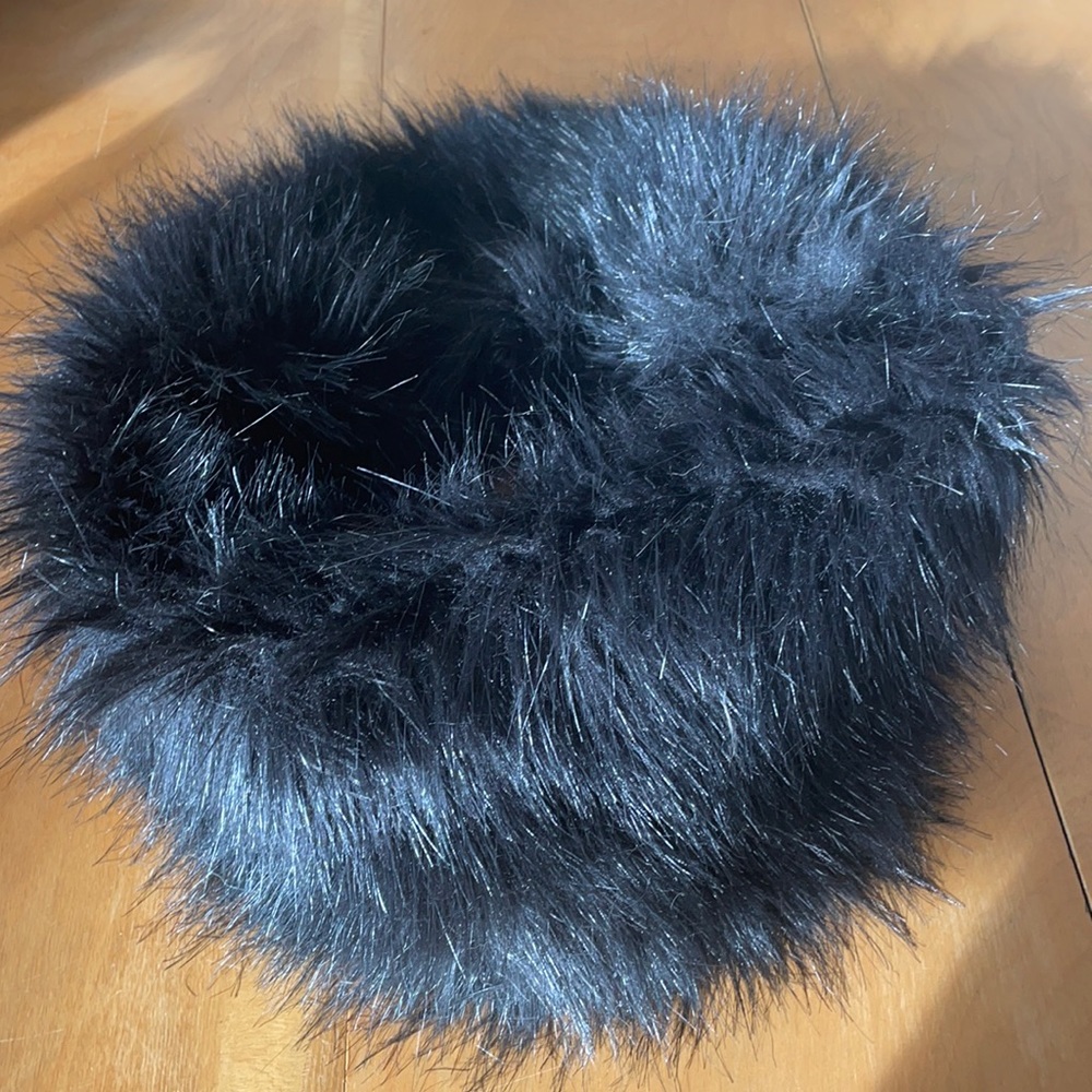 Black Faux Mink Collar/Infinity scarf